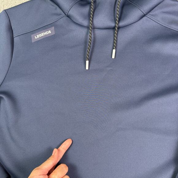 Legends Hawthorne Tech Hoodie Mens Large Blue Pullover Drawstring Performance - Picture 3 of 10